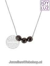 images/productimages/small/Joy-de-la-Luz-JLN034-42-Layered Necklace-3-stone-black-42-45cm-Zilver.jpg